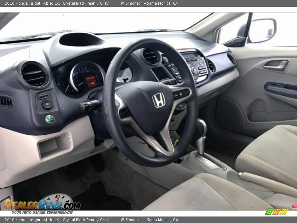 2010 Honda Insight Hybrid LX Crystal Black Pearl / Gray Photo #21