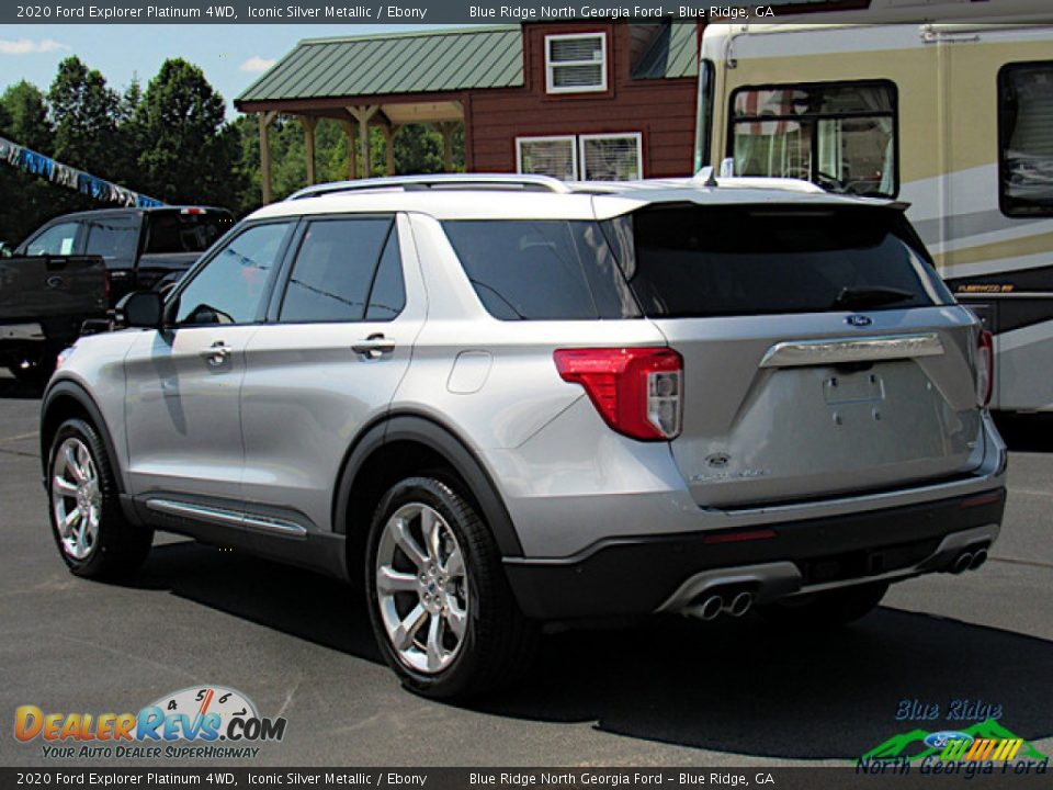 2020 Ford Explorer Platinum 4WD Iconic Silver Metallic / Ebony Photo #3