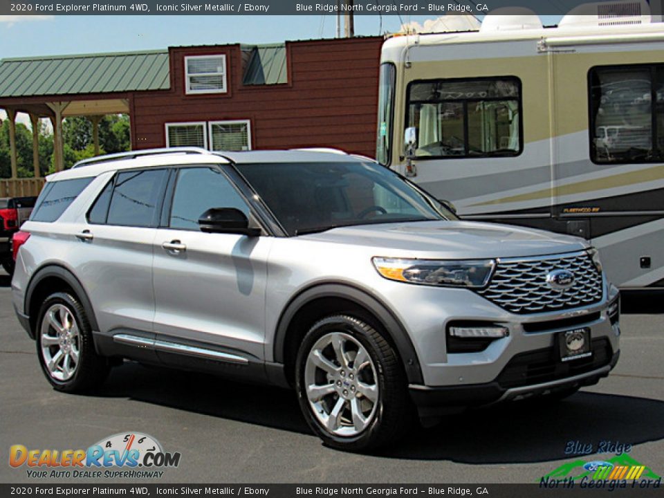 2020 Ford Explorer Platinum 4WD Iconic Silver Metallic / Ebony Photo #7