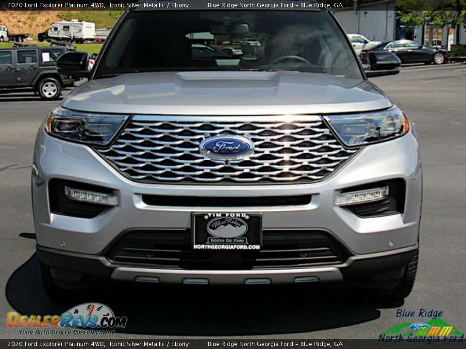 2020 Ford Explorer Platinum 4WD Iconic Silver Metallic / Ebony Photo #8