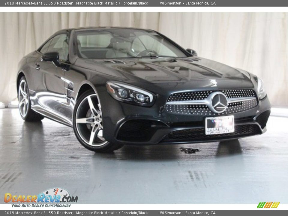 2018 Mercedes-Benz SL 550 Roadster Magnetite Black Metallic / Porcelain/Black Photo #1