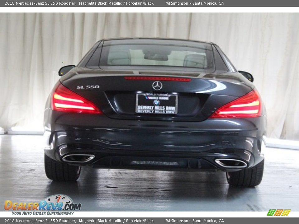 2018 Mercedes-Benz SL 550 Roadster Magnetite Black Metallic / Porcelain/Black Photo #5
