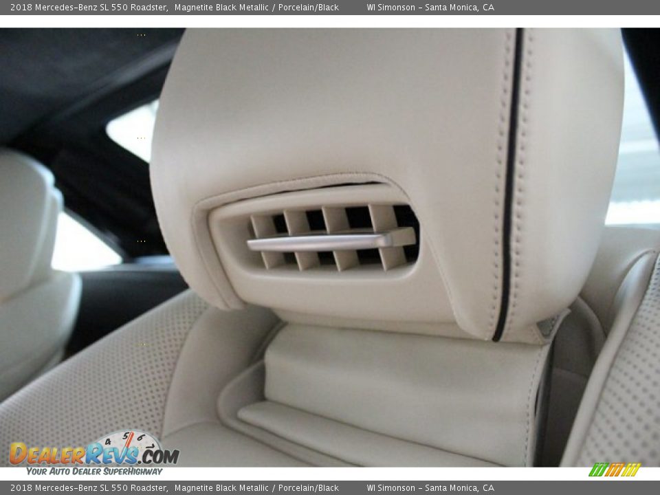 2018 Mercedes-Benz SL 550 Roadster Magnetite Black Metallic / Porcelain/Black Photo #13