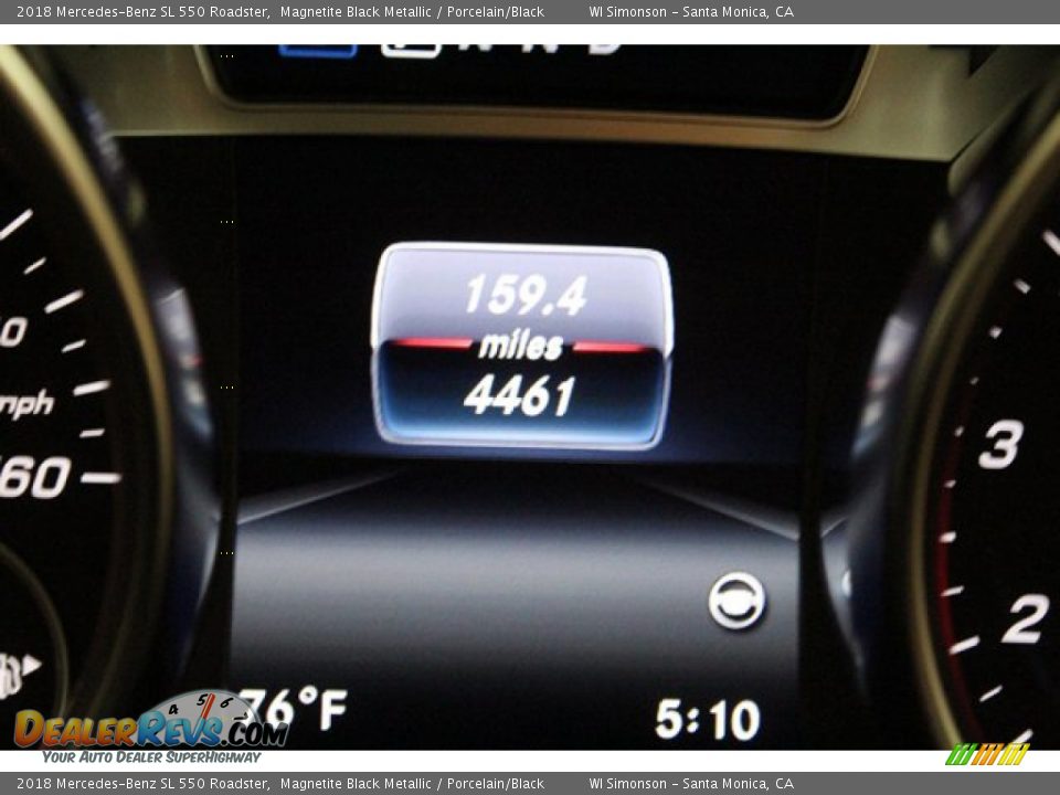2018 Mercedes-Benz SL 550 Roadster Magnetite Black Metallic / Porcelain/Black Photo #18