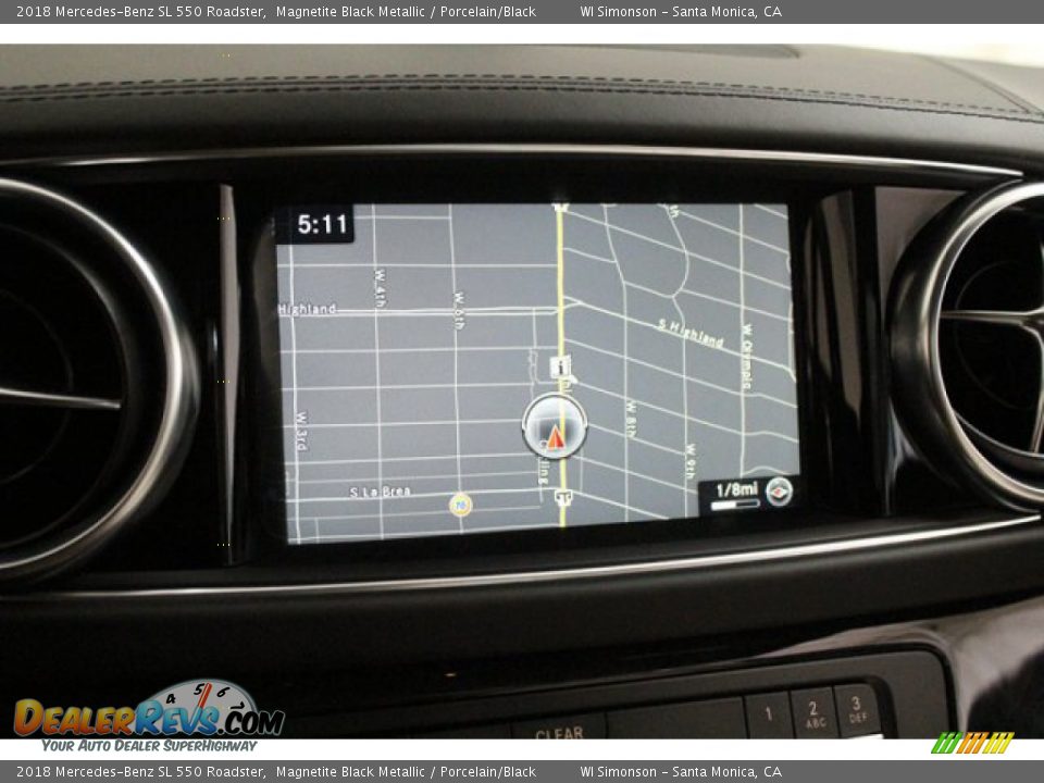 2018 Mercedes-Benz SL 550 Roadster Magnetite Black Metallic / Porcelain/Black Photo #20