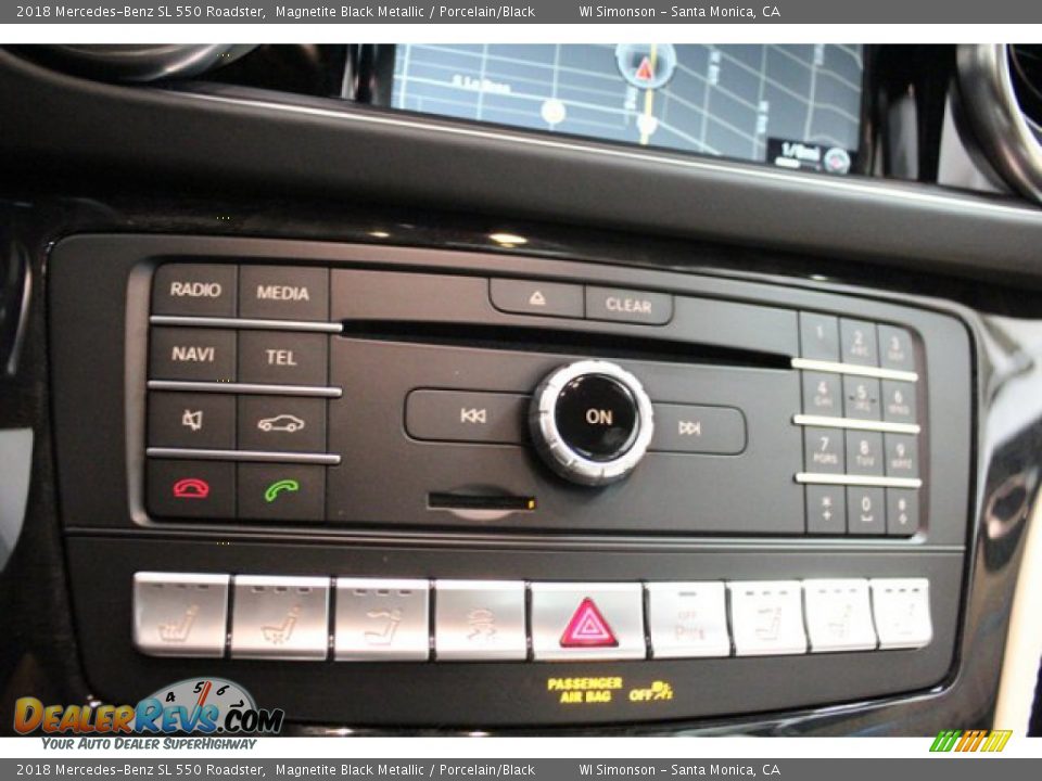 2018 Mercedes-Benz SL 550 Roadster Magnetite Black Metallic / Porcelain/Black Photo #22