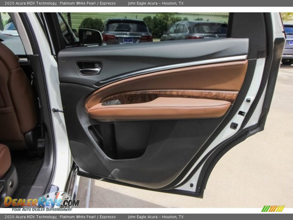 2020 Acura MDX Technology Platinum White Pearl / Espresso Photo #21