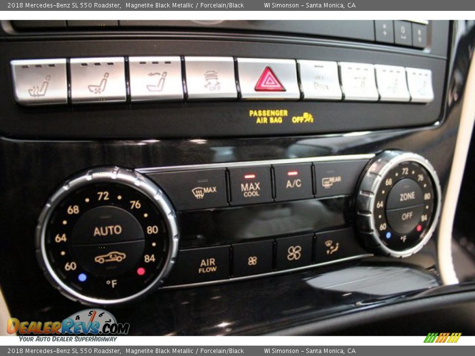 2018 Mercedes-Benz SL 550 Roadster Magnetite Black Metallic / Porcelain/Black Photo #23