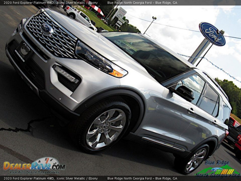 2020 Ford Explorer Platinum 4WD Iconic Silver Metallic / Ebony Photo #34