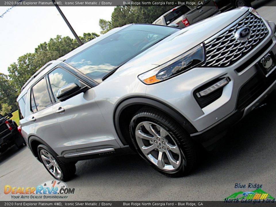 2020 Ford Explorer Platinum 4WD Iconic Silver Metallic / Ebony Photo #35