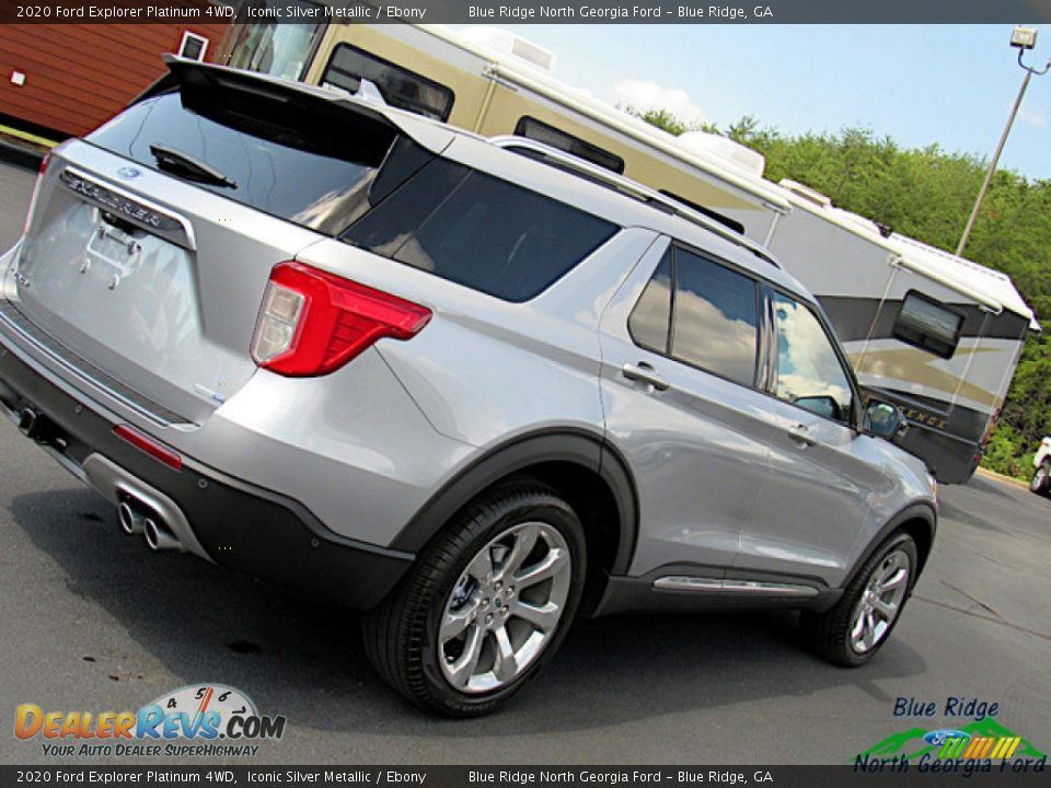 2020 Ford Explorer Platinum 4WD Iconic Silver Metallic / Ebony Photo #36