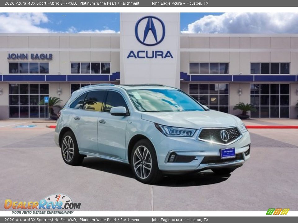 2020 Acura MDX Sport Hybrid SH-AWD Platinum White Pearl / Parchment Photo #1