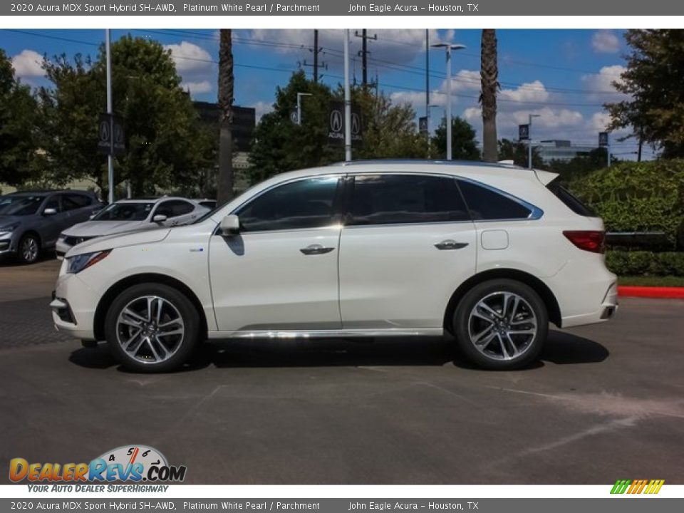 Platinum White Pearl 2020 Acura MDX Sport Hybrid SH-AWD Photo #4