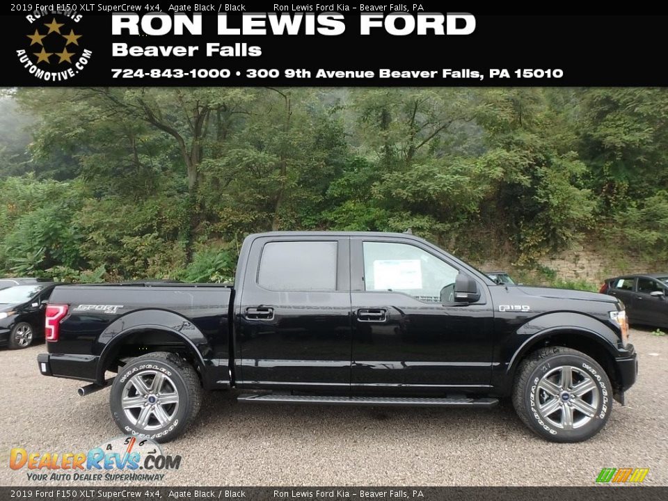 2019 Ford F150 XLT SuperCrew 4x4 Agate Black / Black Photo #1