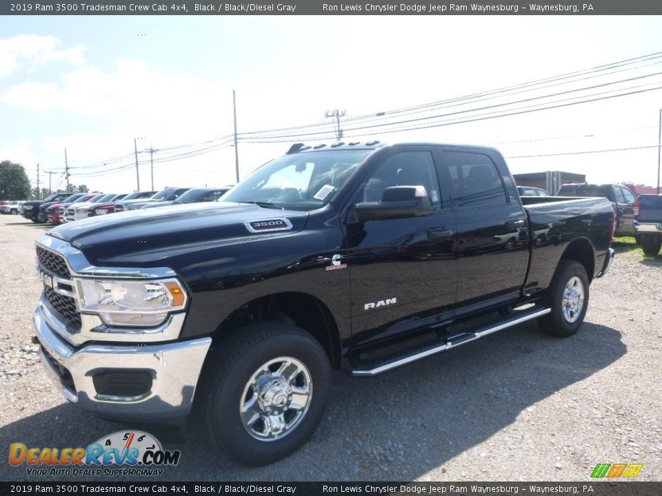 2019 Ram 3500 Tradesman Crew Cab 4x4 Black / Black/Diesel Gray Photo #1