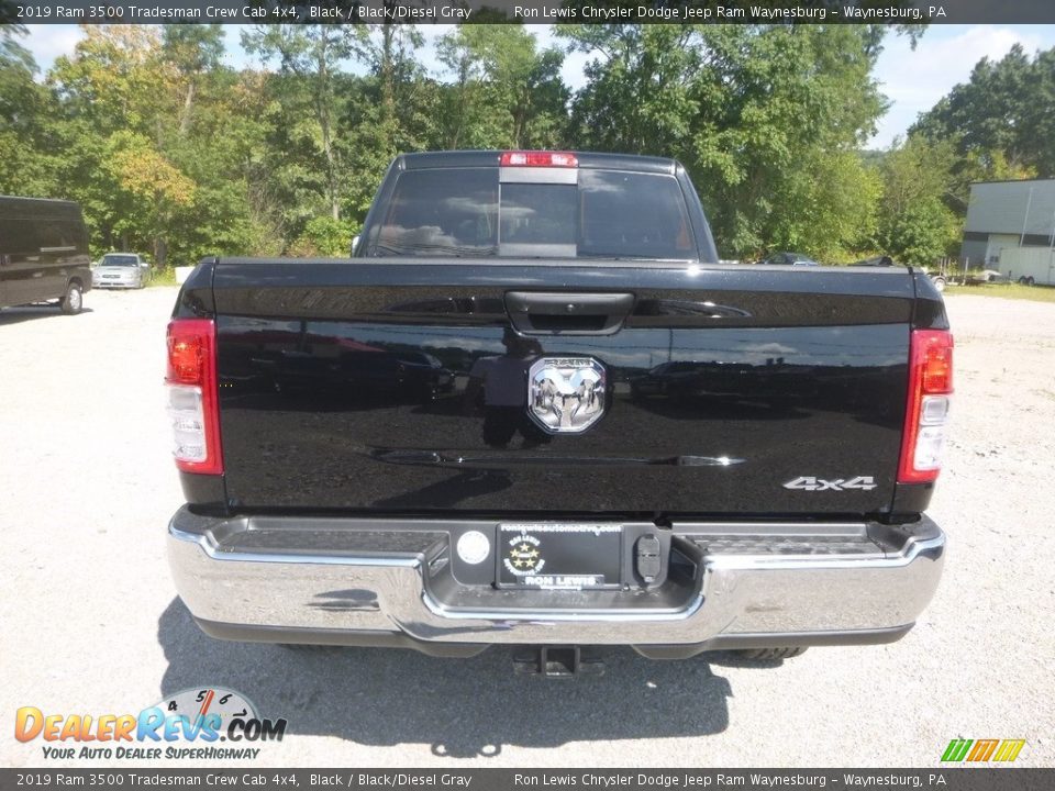 2019 Ram 3500 Tradesman Crew Cab 4x4 Black / Black/Diesel Gray Photo #4