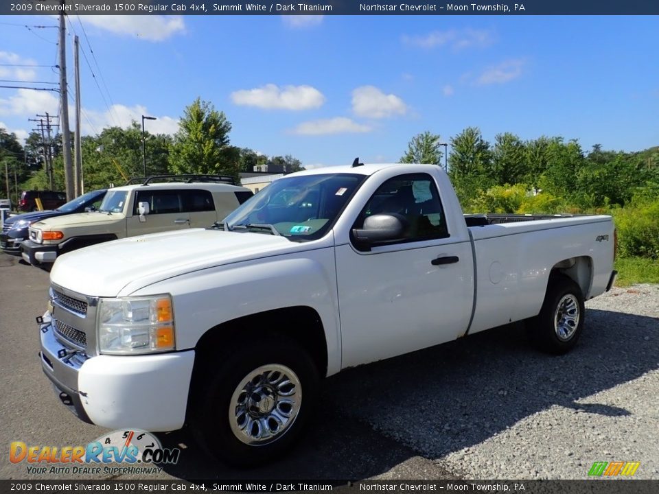 2009 Chevrolet Silverado 1500 Regular Cab 4x4 Summit White / Dark Titanium Photo #1