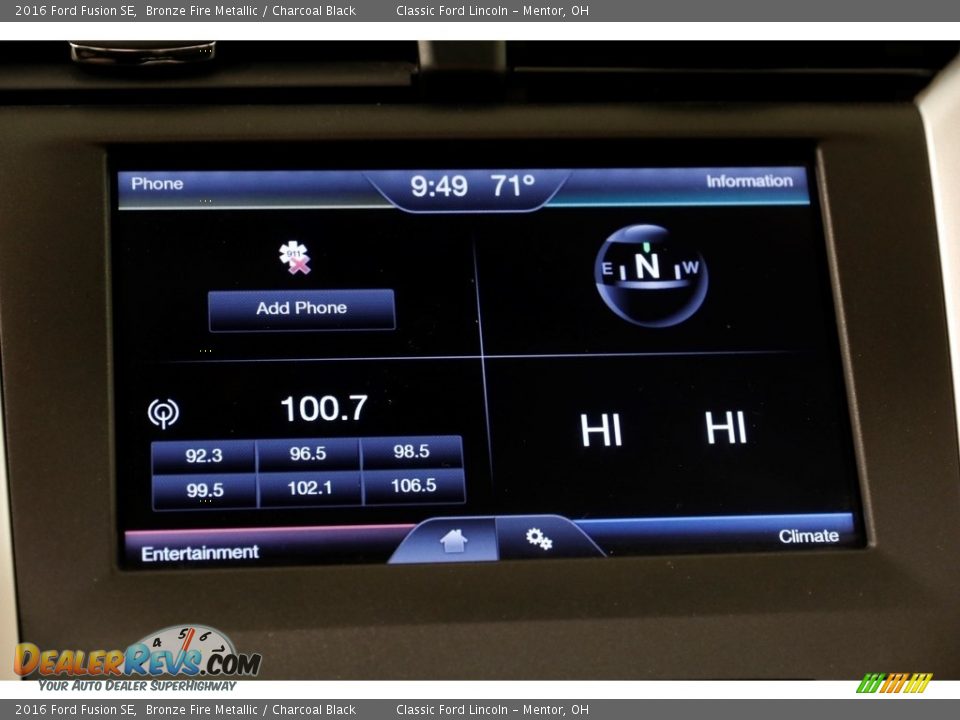 2016 Ford Fusion SE Bronze Fire Metallic / Charcoal Black Photo #11