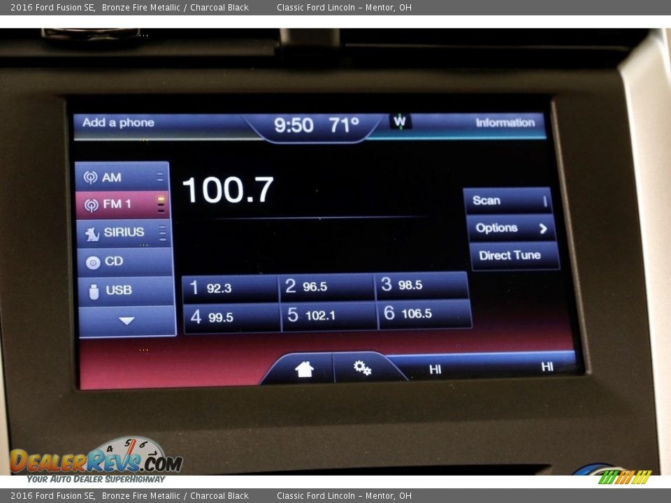 2016 Ford Fusion SE Bronze Fire Metallic / Charcoal Black Photo #12