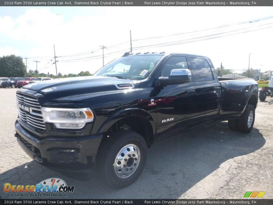 Diamond Black Crystal Pearl 2019 Ram 3500 Laramie Crew Cab 4x4 Photo #1