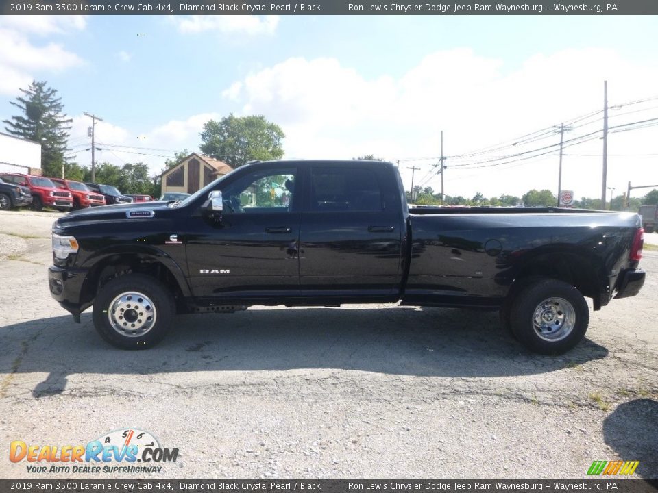 2019 Ram 3500 Laramie Crew Cab 4x4 Diamond Black Crystal Pearl / Black Photo #2