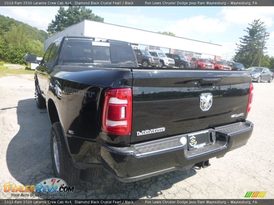2019 Ram 3500 Laramie Crew Cab 4x4 Diamond Black Crystal Pearl / Black Photo #3