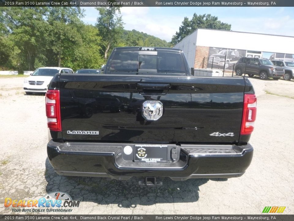 2019 Ram 3500 Laramie Crew Cab 4x4 Diamond Black Crystal Pearl / Black Photo #4
