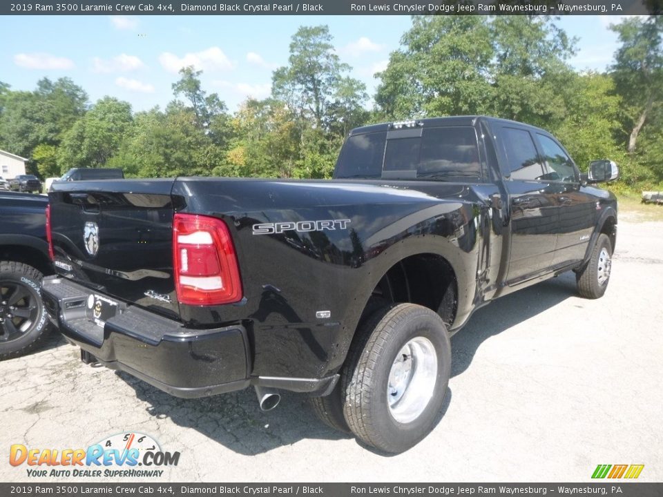 2019 Ram 3500 Laramie Crew Cab 4x4 Diamond Black Crystal Pearl / Black Photo #5