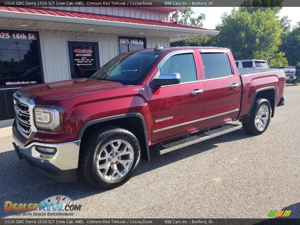 2016 GMC Sierra 1500 SLT Crew Cab 4WD Crimson Red Tintcoat / Cocoa/Dune Photo #1