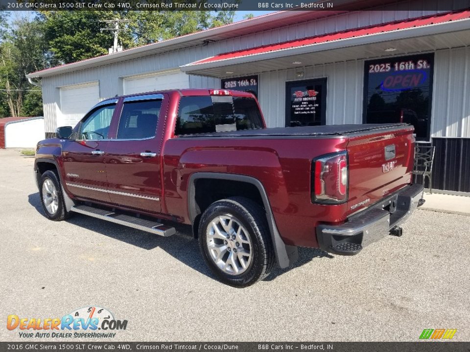 2016 GMC Sierra 1500 SLT Crew Cab 4WD Crimson Red Tintcoat / Cocoa/Dune Photo #3