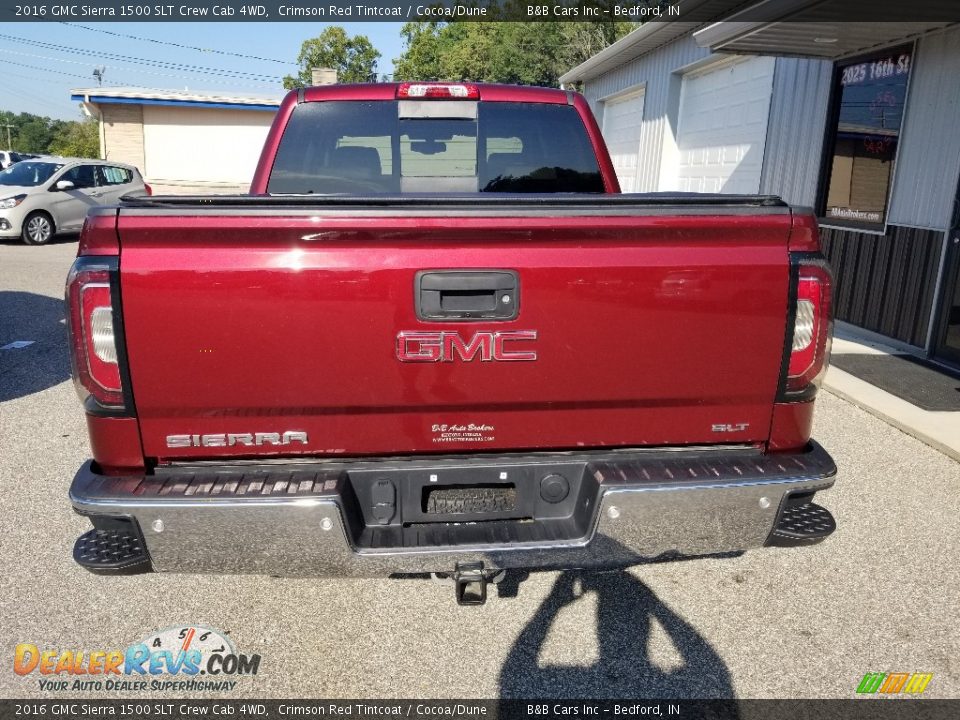 2016 GMC Sierra 1500 SLT Crew Cab 4WD Crimson Red Tintcoat / Cocoa/Dune Photo #4