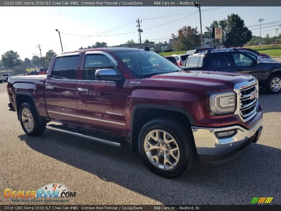 2016 GMC Sierra 1500 SLT Crew Cab 4WD Crimson Red Tintcoat / Cocoa/Dune Photo #7