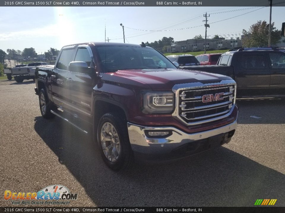 2016 GMC Sierra 1500 SLT Crew Cab 4WD Crimson Red Tintcoat / Cocoa/Dune Photo #8