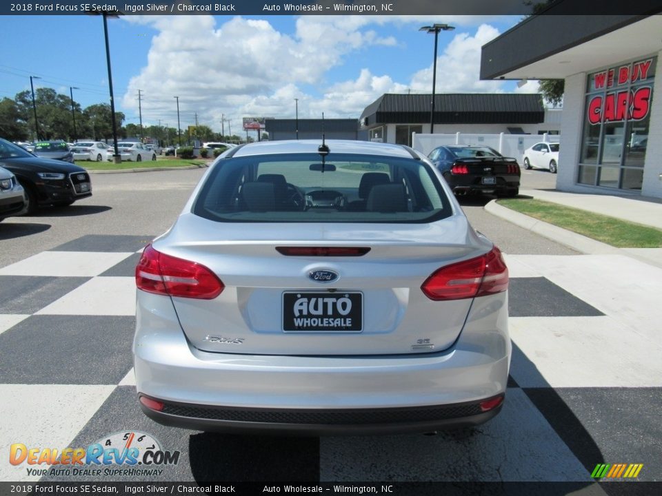 2018 Ford Focus SE Sedan Ingot Silver / Charcoal Black Photo #4
