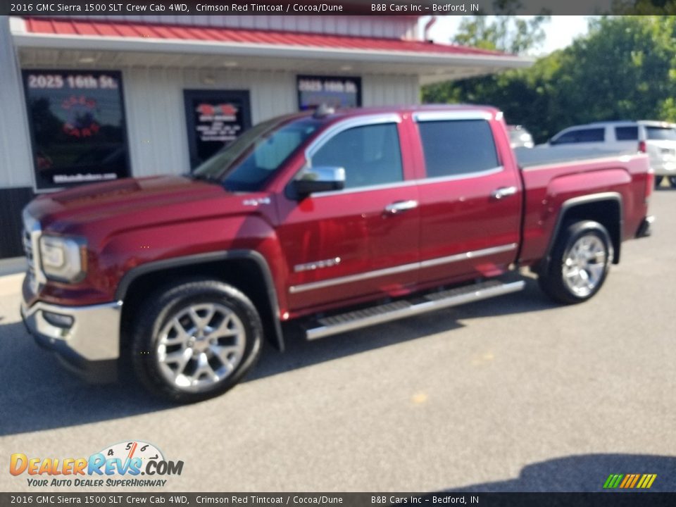 2016 GMC Sierra 1500 SLT Crew Cab 4WD Crimson Red Tintcoat / Cocoa/Dune Photo #30