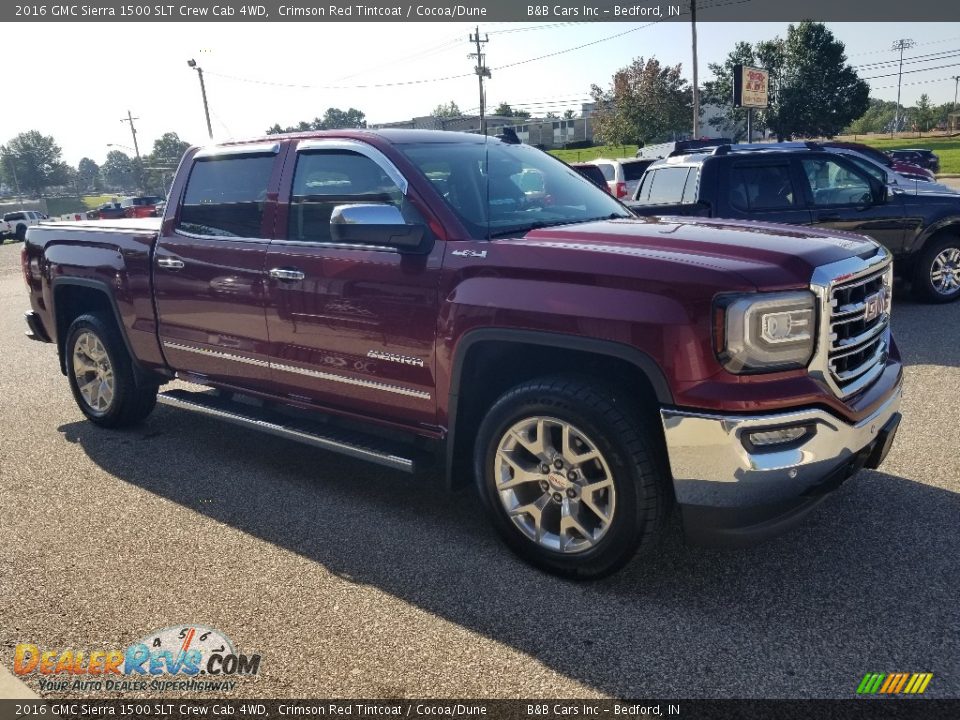 2016 GMC Sierra 1500 SLT Crew Cab 4WD Crimson Red Tintcoat / Cocoa/Dune Photo #32