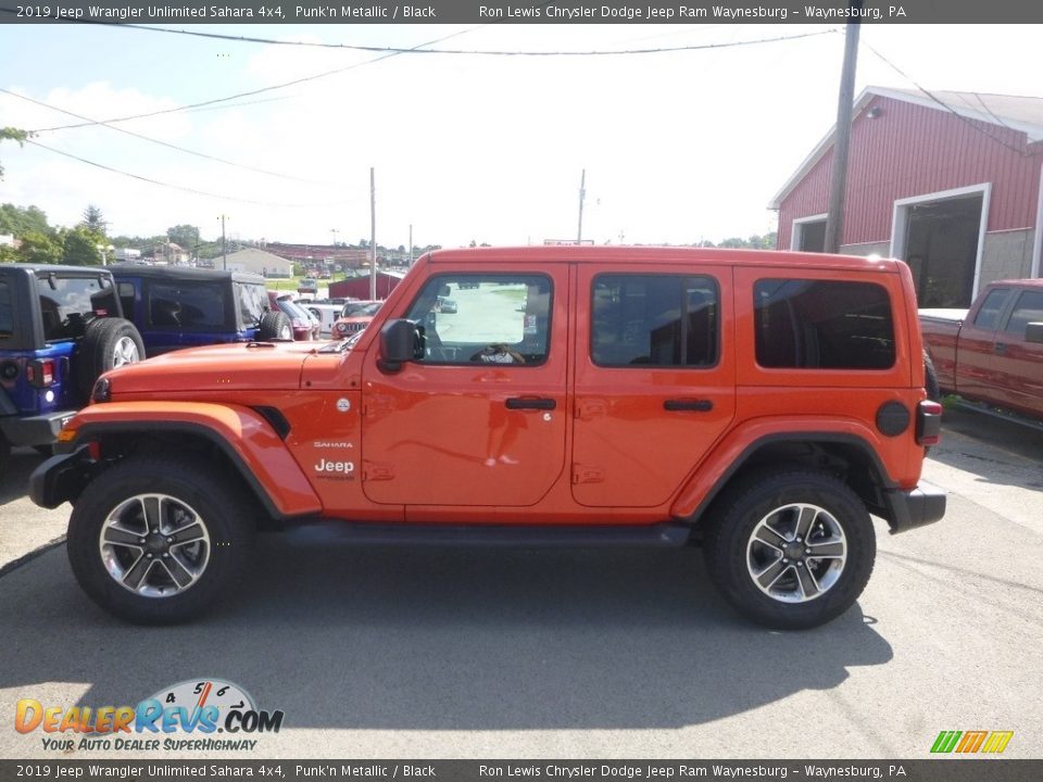 2019 Jeep Wrangler Unlimited Sahara 4x4 Punk'n Metallic / Black Photo #2