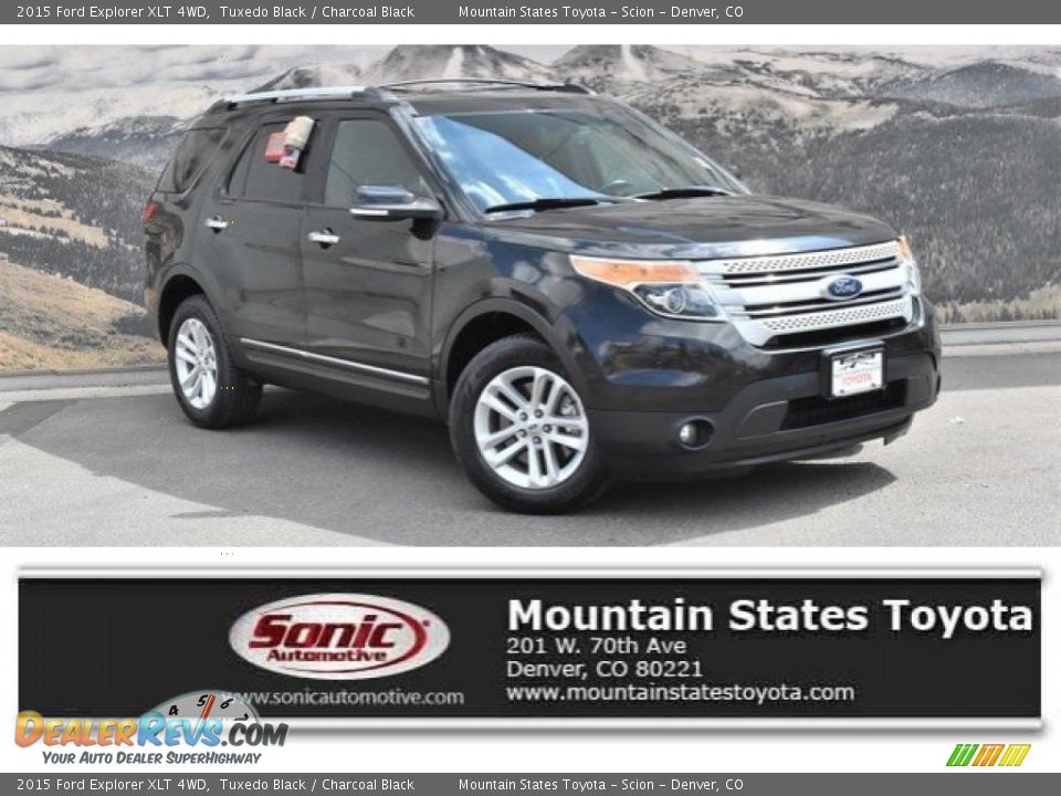 2015 Ford Explorer XLT 4WD Tuxedo Black / Charcoal Black Photo #1