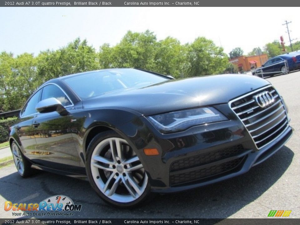 2012 Audi A7 3.0T quattro Prestige Brilliant Black / Black Photo #2
