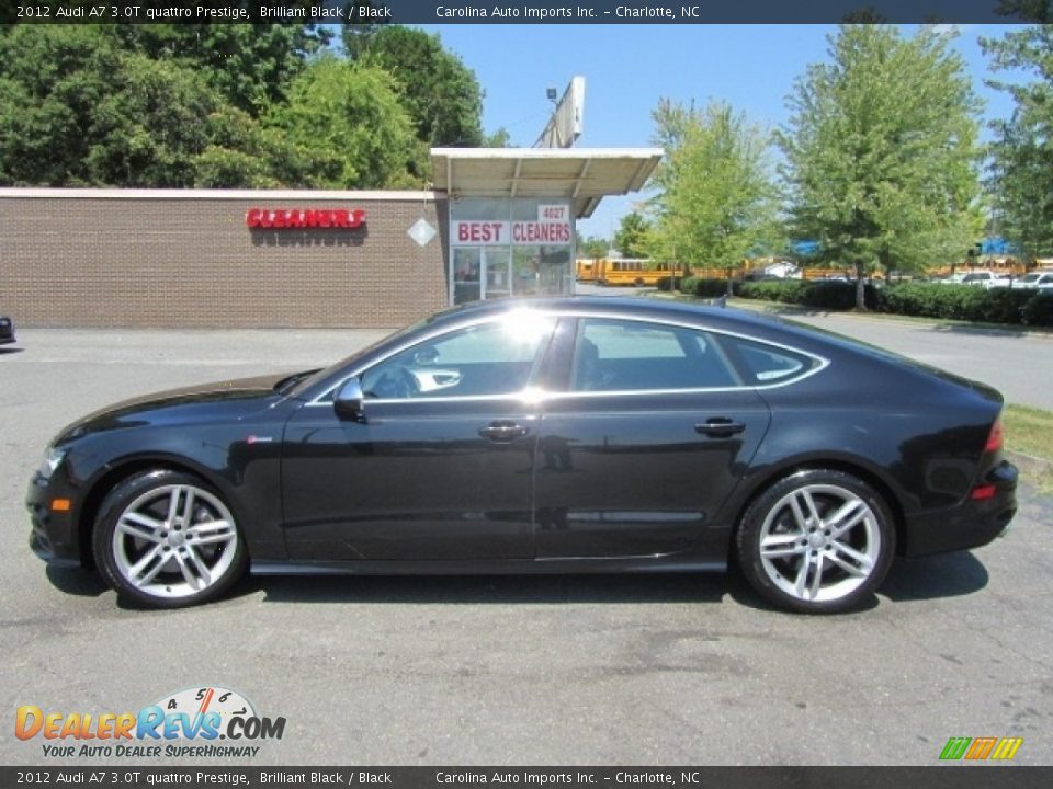 2012 Audi A7 3.0T quattro Prestige Brilliant Black / Black Photo #7