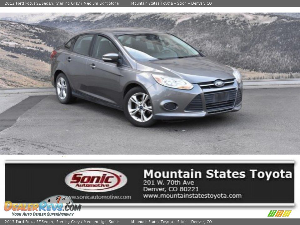 2013 Ford Focus SE Sedan Sterling Gray / Medium Light Stone Photo #1