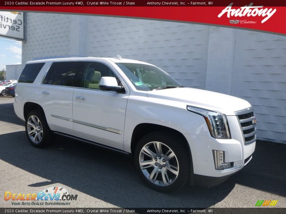 2020 Cadillac Escalade Premium Luxury 4WD Crystal White Tricoat / Shale Photo #1