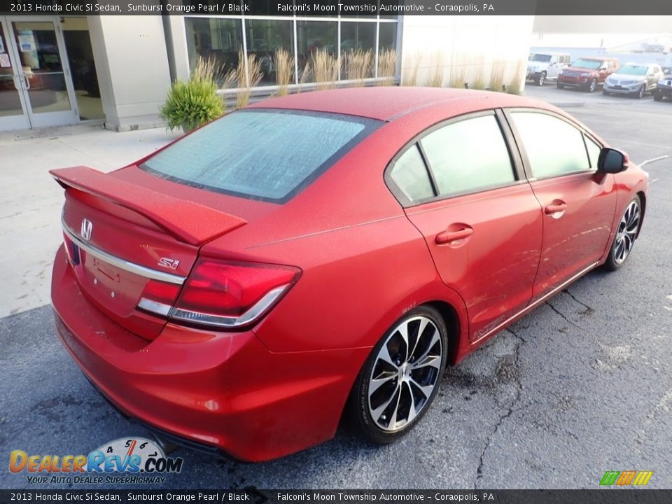 2013 Honda Civic Si Sedan Sunburst Orange Pearl / Black Photo #2