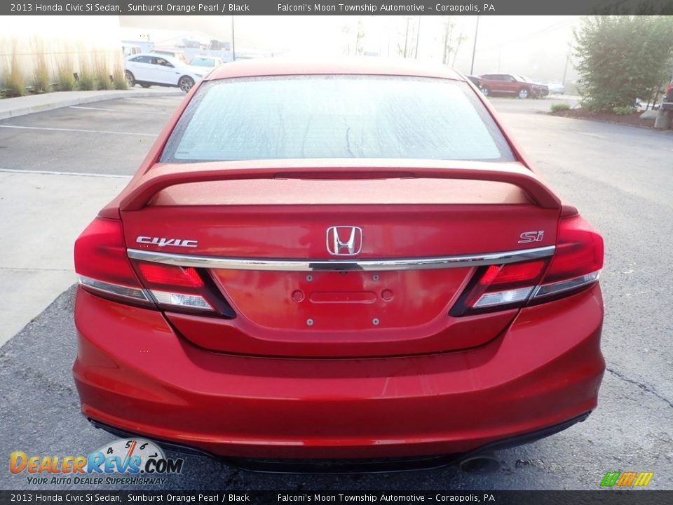 2013 Honda Civic Si Sedan Sunburst Orange Pearl / Black Photo #3