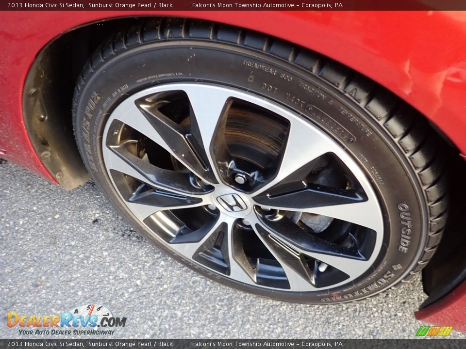 2013 Honda Civic Si Sedan Sunburst Orange Pearl / Black Photo #9
