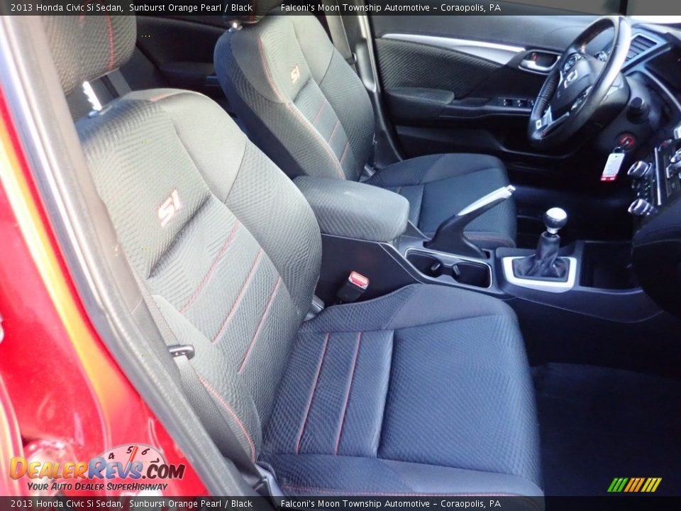2013 Honda Civic Si Sedan Sunburst Orange Pearl / Black Photo #10