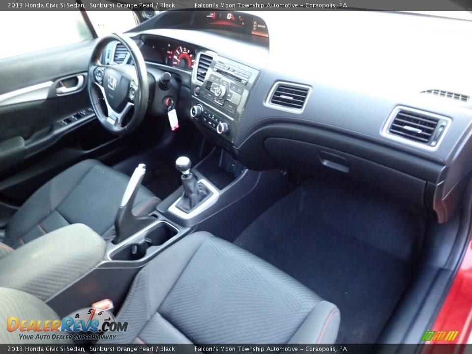 2013 Honda Civic Si Sedan Sunburst Orange Pearl / Black Photo #11