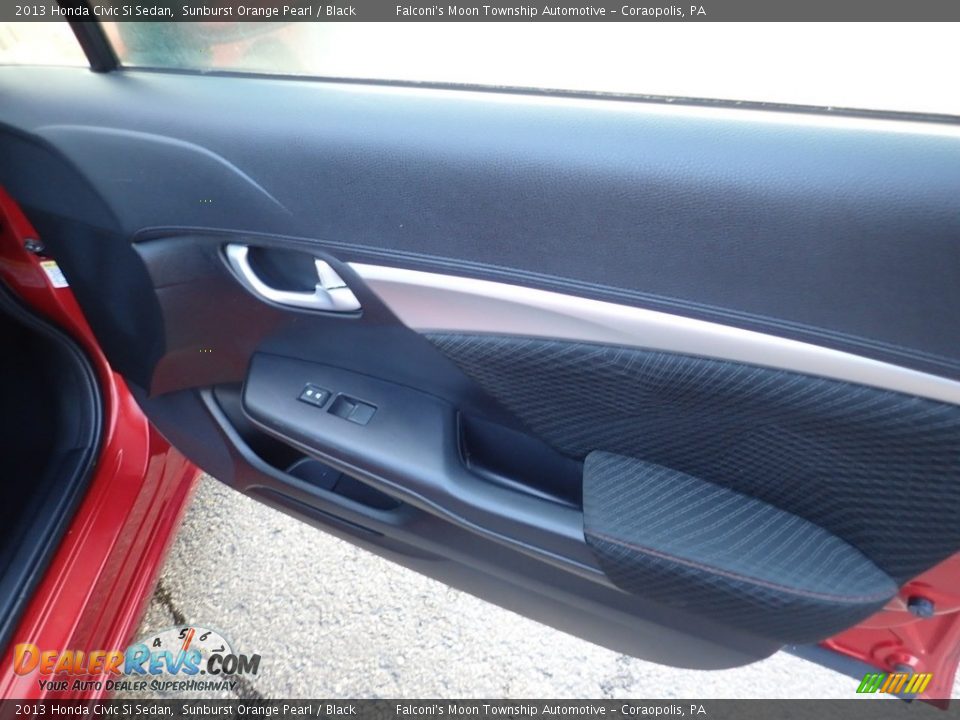 2013 Honda Civic Si Sedan Sunburst Orange Pearl / Black Photo #12