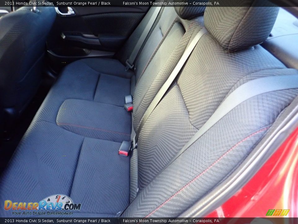 2013 Honda Civic Si Sedan Sunburst Orange Pearl / Black Photo #15