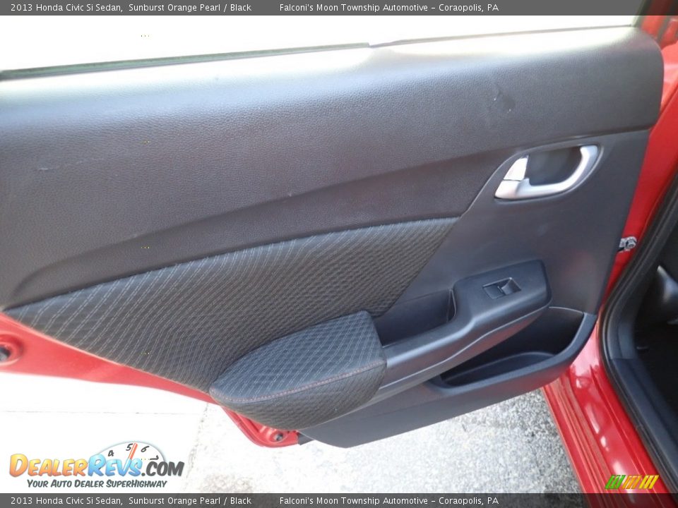 2013 Honda Civic Si Sedan Sunburst Orange Pearl / Black Photo #17